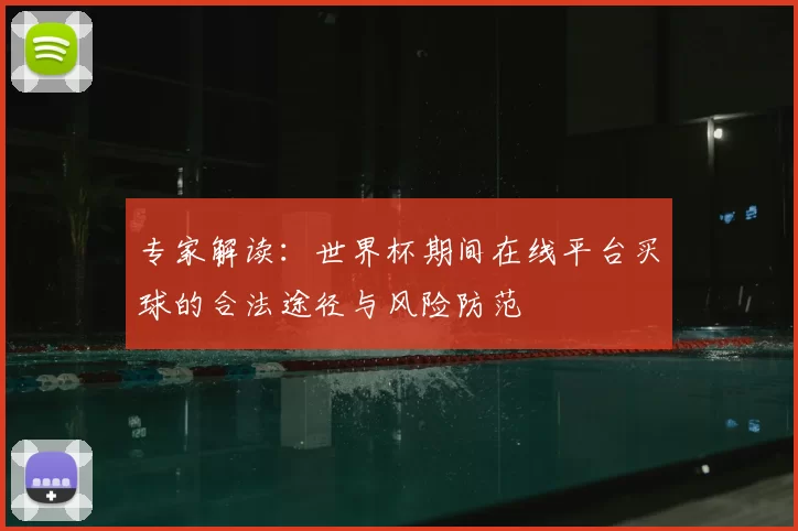 专家解读:世界杯期间在线平台买球的合法途径与风险防范